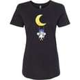 thumbnail image 3 of Inktastic Stardust Fairy, Cute Fairy, Fairy on a Swing, Moon Women's T-Shirt, 3 of 5