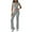 Gray, variant on Htigea Clearance Casual Workout Two Piece Outfits for Women Short Sleeve Crop High Waist Pants Tracksuit Sets Streetwear Clearance Sale Black,M