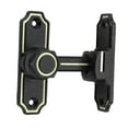thumbnail image 2 of Cerradura de pestillo de puerta de 90 grados y 180 grados, cerradura de puerta segura para exteriores Negro luminoso, 2 of 9