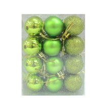 Popvcly Green Plastic Hanging Ball Ornaments, 24 Count (1.18")
