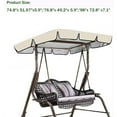 thumbnail image 3 of HQREA Waterproof Replacement Swing Canopy Top, 2-3 Seater Outdoor Furniture Covers, 3 of 6