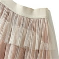 thumbnail image 5 of Tiqkatyck Womens Fashion Skirts for Women Clearance, Women's Tulle Skirt Ruffle Layered Mesh A Line Tiered Tutu Prom Wedding Long Womens Skirts, Long Skirts for Women Beige, 5 of 8