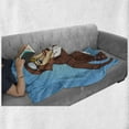 thumbnail image 6 of Pin up Girl Soft Flannel Fleece Blanket, Funky Pop Art Style Illustration of Woman Pilot on Halftone Dotted Background, Cozy Plush for Indoor and Outdoor Use, 50" x 60", Multicolor, by Ambesonne, 6 of 6