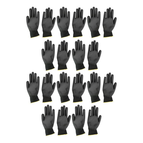 10 Pairs Work Gloves PU Coated Anti Static Safety Working Accessory Tool Set Kit 7S