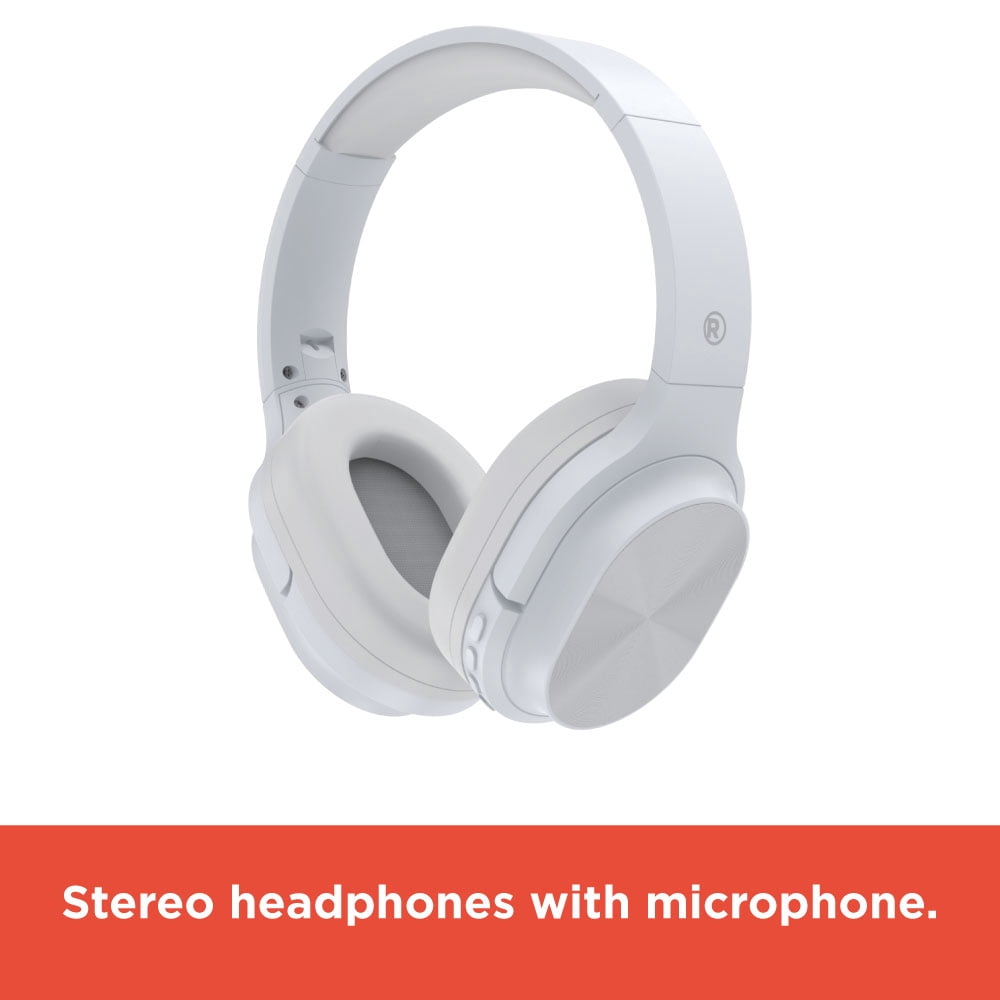 RadioShack White Bluetooth Headphones