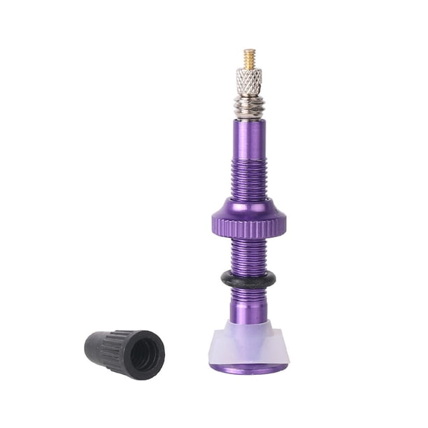 Soidarity Núcleo de rueda de válvula de neumático, accesorios para ciclismo, boquilla de Metal, tamaño Mini multicolor, diseño desmontable, pieza Ciclismo Violeta Soidarity OD026398-01