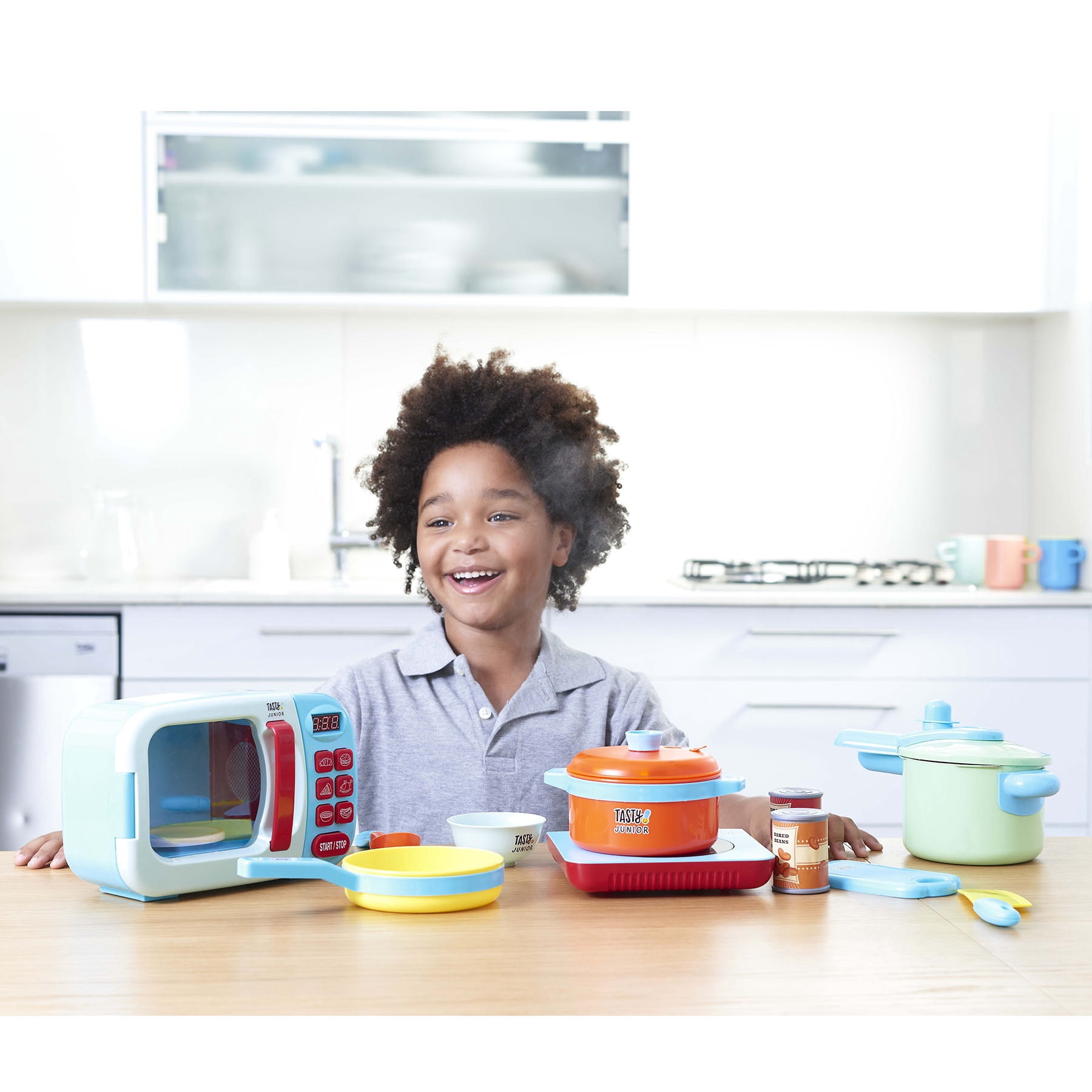 その他 [G7030] kitchen sofvi CUTIE mini Tasty Jr - Pretend Play 16-Piece Mini Chef Playset Toy w/ Lights