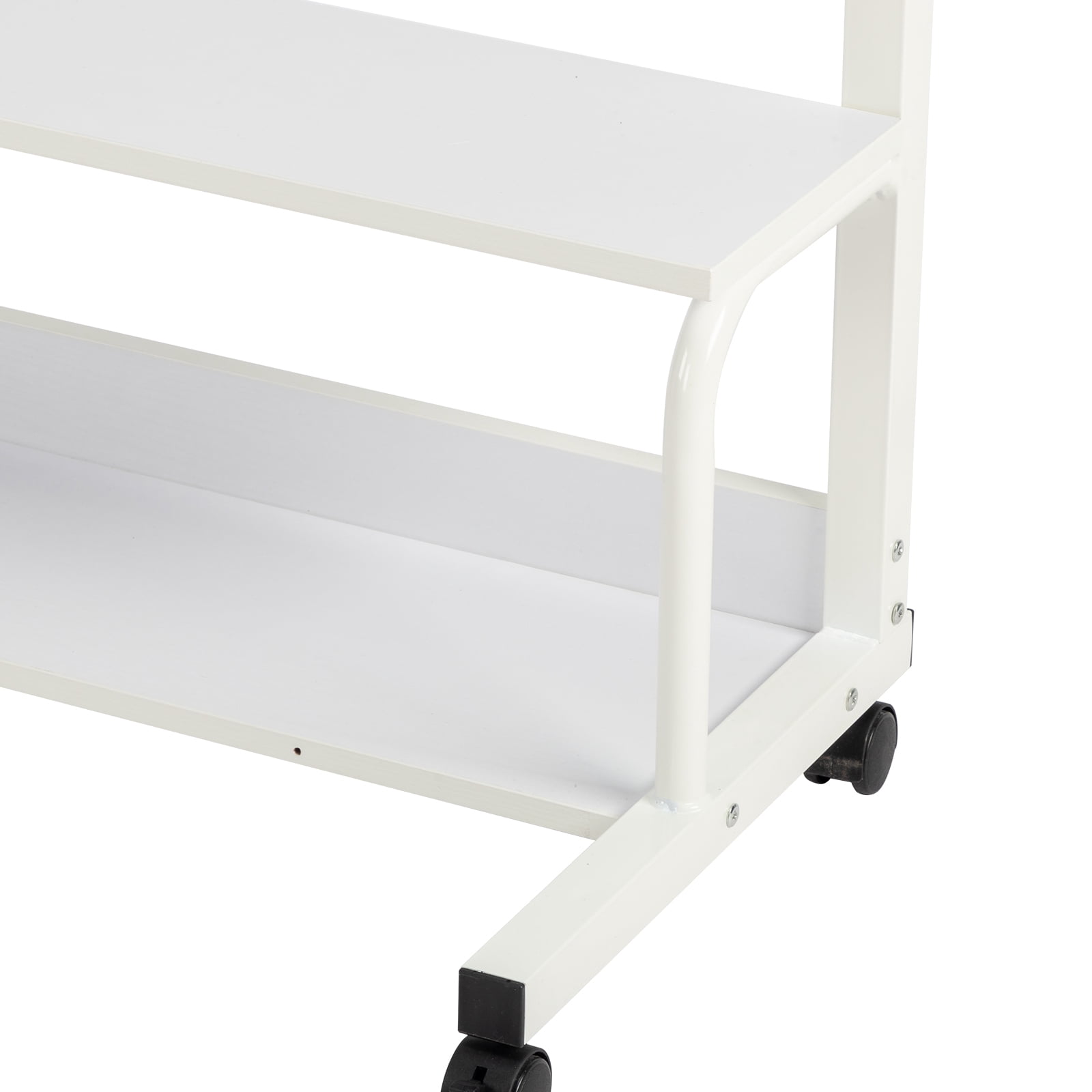 Height Adjustable Computer Desk with USB Ports & AC Outlets, White Wood Grain Ergonomic Study Writing Desk for Home Office Student Bedroom