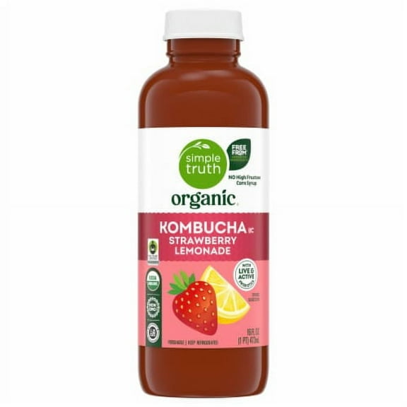 2X-Simple Truth Organic Strawberry Lemonade Kombucha - 16 fl oz