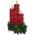 thumbnail image 4 of Northlight Bougies Éclairées Silhouette de Fenêtre de Noël - 17.5 Pouces - Rouge, 4 of 6