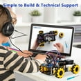 thumbnail image 3 of Smart Robot Car Kit Compatible with Arduino, Robotics for Kids Ages 8-12 12-16, Electronic Programming Project/STEM Science Kits Coding Gifts for Adu, 3 of 9