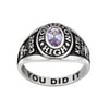 Freestyle Women's Sterling Silver Classic Petite Oval Birthstone Class Ring, Personalized, High School or College Graduation