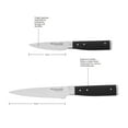 thumbnail image 5 of Kitchenaid Gourmet 3-piece Forged Tripe-Riveted Chef Knife Set with Blade Covers, Black, 5 of 18