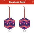 thumbnail image 2 of Hirioo Retro Palms for Acrylic Christmas Pendant Hanging Christmas Tree Ornaments, Car, Home, Office Gift Decor-Hexagon, 2 of 7