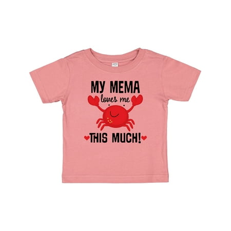 

Inktastic My Mema Loves Me Grandson Gift Baby Boy or Baby Girl T-Shirt