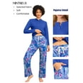 thumbnail image 3 of MINTREUS Womens Pajama Sets Soft Long Sleeve Sleepwear Ladies Loungewear Two Piece Pjs with Pockets, 3 of 7