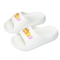 thumbnail image 5 of Fnooota Girls Slide Sandals, Non Slip Slip On Open Toe Soft Sole Summer Shoes White Size 1-1.5(Big Kids), 5 of 6