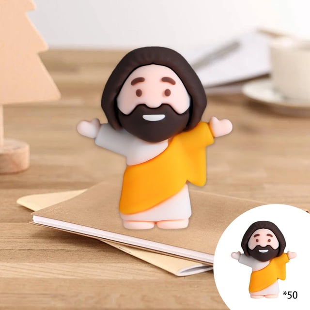 Decoraciones de Pascua, 50 piezas, juguetes, figuras religiosas, regalos, muñeco clásico de Cristo, salvador religioso, artículos religiosos, recuerdos de fiesta religiosa, rellenos de Pascua, colgant
