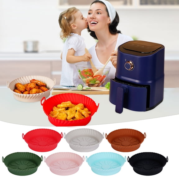 Dianli Gifts Air Fryer Silicone Baking Tray, 8.5 Inch Reusable Nonstick Fryer Mat, Upgraded Thickened Liner, Easy Clean, Red Trending Picks Under Budget