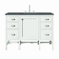 thumbnail image 3 of James Martin Vanities E444-V48-3Pbl Addison 48" Single Basin Wood Vanity Set - White, 3 of 3