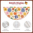 thumbnail image 4 of KLL Groovy Daisy Flowers Christmas Tree Skirt 30" ,Party Decorations Farmhouse for Christmas Decorations Holiday Party, 4 of 6