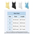 thumbnail image 3 of Deago Women's Summer Satin Lace Cami Tops Spaghetti Strap V Neck Backless Camisole Party Pajamas Asymmetrical Hem Tank Tops (White, M), 3 of 9