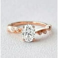 thumbnail image 2 of 1.50 Ct Oval Cut Lab-Created Diamond Women Engagement Ring 14k Rose Gold Plated 925 Sterling Silver, 2 of 4