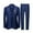 Navy, variant on Men's 3 Piece Slim Fit Suit Set Mens Wedding Suit Party Solid One Button Blazer Jacket Vest Pants Tuxedo Set Formal Business Suits Vacation Walking Outfits