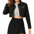 thumbnail image 1 of INSPIRE CHIC Women's Classic Long Sleeve Button Down Jean Denim Jacket, 1 of 6