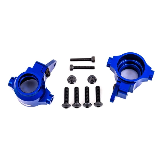Traxxas 9635X Steering Blocks, Blue-Anodized (Left and Right)