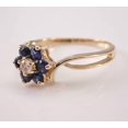 thumbnail image 5 of 2 Ct Round Cut Simulated Blue Sapphire Engagement Ring In 14k Yellow Gold Plated, 5 of 5