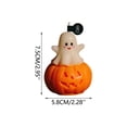 thumbnail image 3 of Holloyiver Halloween Ghost Pumpkin Candles, Cute Ghost Shape White Orange Burning Candles Soy Wax for Halloween Home Table Party Decorations, 3 of 8