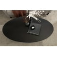 thumbnail image 5 of Kate and Laurel Nylah Oval Wooden Coffee Table, 48 x 26 x 18, Black, Modern Tiered Living Room Table with Solid Wood Construction and Sculptured Dowel Legs, 5 of 8