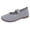 Gray, variant on Gealkoca Women's Mary Jane Flats Slip On Walking Shoes Breathable Mesh Wide Toe Ballet Shoes Women's Casual Soft-Soled Closed Toe Flat Shoes