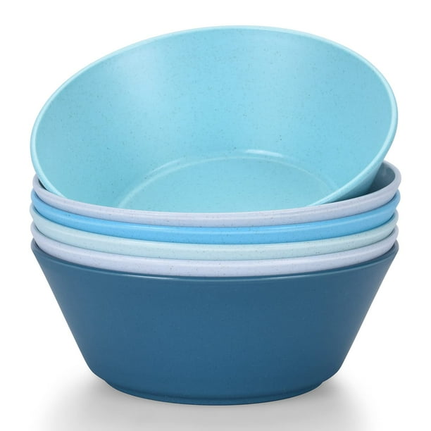 Tazones de cereales de 32 onzas Tazón de fibra de paja de trigo irrompible Tazones de cocina livianos Tazones aptos para microondas y lavavajillas Tazones sin Bpa Juego de tazones ecológicos para ensa