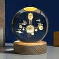 thumbnail image 4 of Fiudx Bola de Cristal Planetaria Brillante, Diseño de Galaxia de Astronauta, Luz Nocturna Rgb Cálida, Lámpara de Noche con Alimentación Usb, Elegante Decoración para El Hogar, Idea de Regalo Única, T, 4 of 4