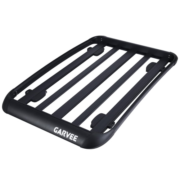 BeesClover Heavy Duty Roof Rack Basket, Aluminum Roof Cargo Basket for SUV Truck Car, Roof Basket Cargo Carrier with 200LB Capacity, Rooftop Cargo Carrier, Black