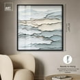 thumbnail image 4 of Folded Horizon Shadowbox Print Mint Abstract Art by Art Remedy, Black Frame, 40 x 40, 4 of 6