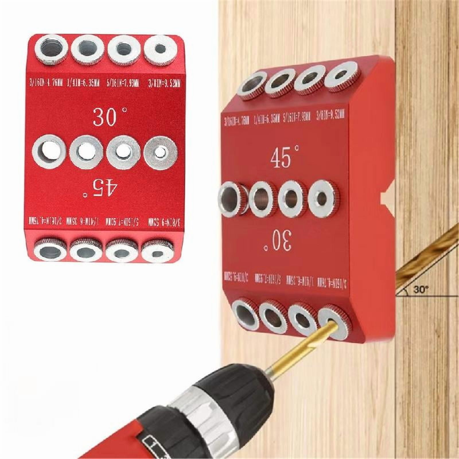Angle Drill Guide 30 45 90 Degree Drill Jig for Straight Holes Drill Jig for Angled Holes Portable Drill Guide for Wood