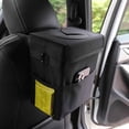 thumbnail image 4 of Bote de basura para auto con tapa, a prueba de fugas, cubo de basura para vehículos con bolsillos de almacenamiento, bolsa de basura impermeable para colgar para SUV, color negro, 4 of 4