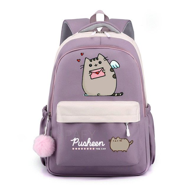 Fat Cat-mochilas escolares para niñas, mochila escolar impermeable con muchos bolsillos, de alta calidad, para adolescentes Fivean unisex