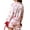 Pink, variant on Tnhcen 2 Piece Women's Cute Pajamas Set Bow Tie Button Long Sleeve Shirts Ruffle Shorts Nightwear Sets Homewear S-L