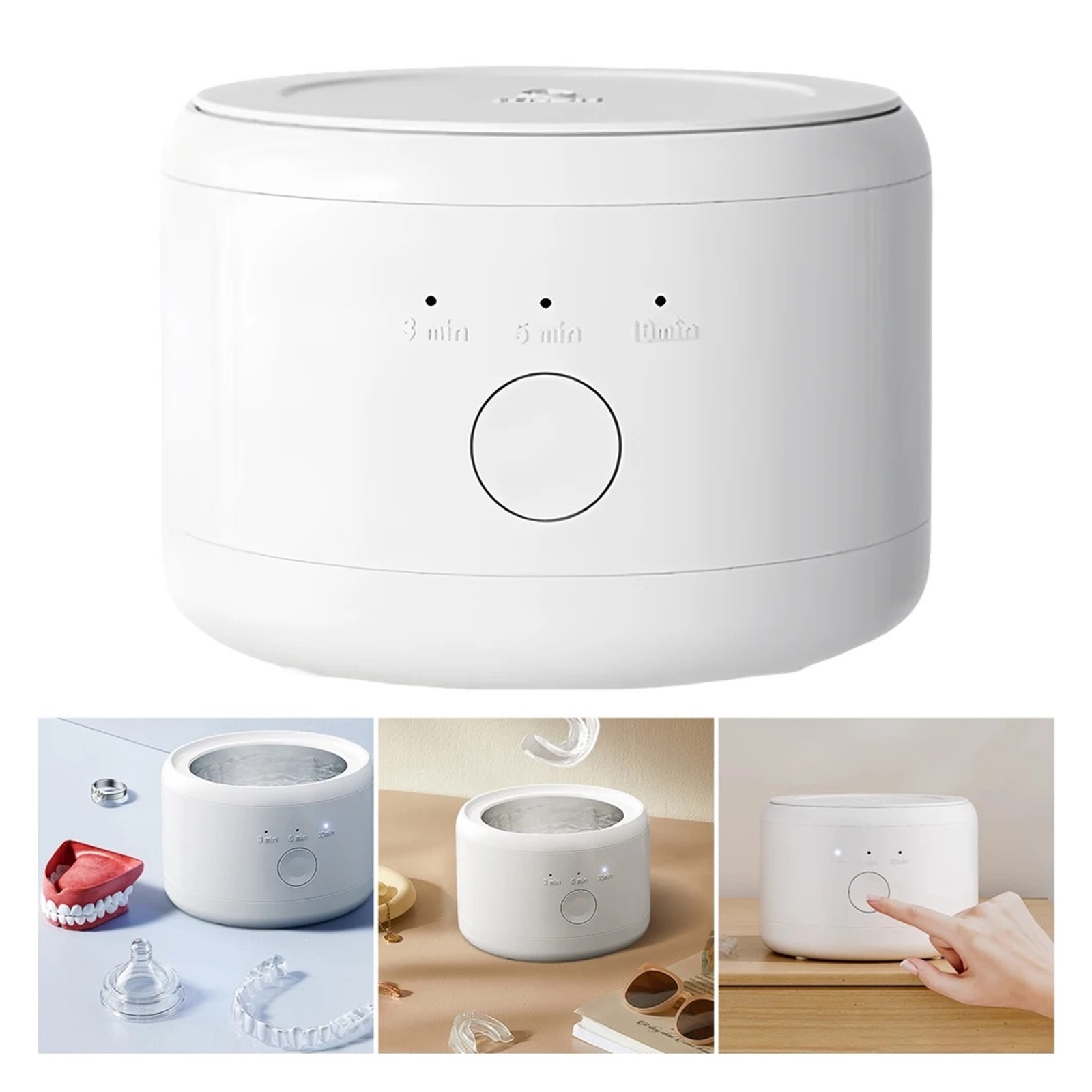 Ultrasonic High Frequency Vibration Cleaner One-Touch Operation Denture Cleaning Machine Timing
