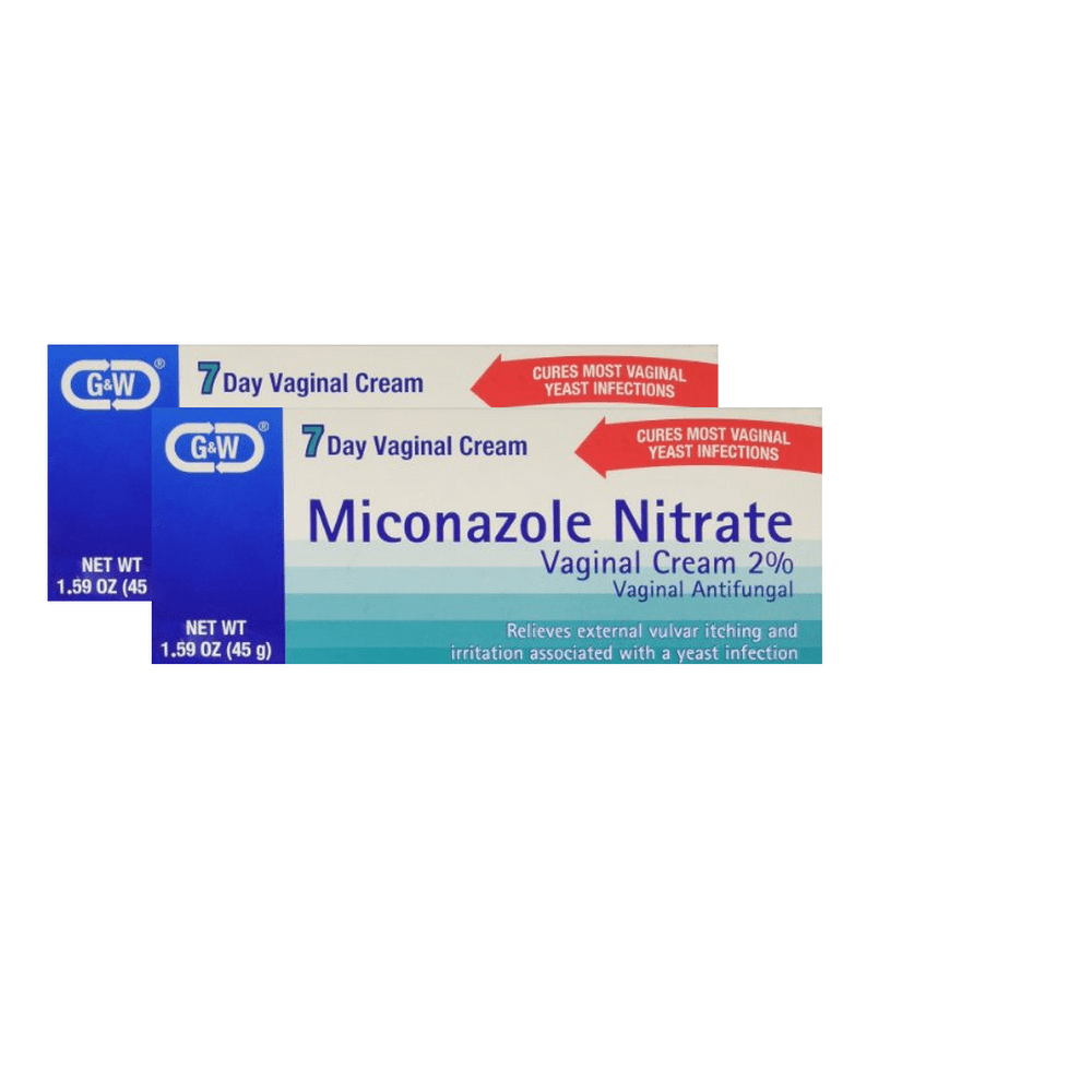 Miconazole Nitrate Vaginal Cream 2 (1.59 oz / 45g) pack of 2 Walmart