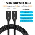 thumbnail image 2 of 1m Compatible with Thunderbolt USB 5 Cable 80GB Data Transfer 8K 60Hz Video PD 240W Fast Charging Co, 2 of 5