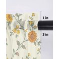 thumbnail image 6 of Farmhouse Sunflowers Blossoms Curtains 45 Inch Length, Sheer Curtains for Bedroom Living Room Window Vintage Rustic Flowers Rod Pocket Voile Drapes Kitchen Curtains Small Half Window 42"x45" 2 Panels, 6 of 7