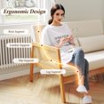 thumbnail image 5 of Falvinoryn 48" Wide Small Loveseat Sofa, 2-Seater Sofa with Rattan Arms & 2 Lumbar Pillows, Teddy Upholstered Sofa Couch, Modern Couch for Living Room, Bedroom, Apartment, Ivory white, 5 of 9