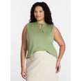 thumbnail image 2 of Time and Tru Women’s Tie Front Top, sizes XS-XXXL, 2 of 6
