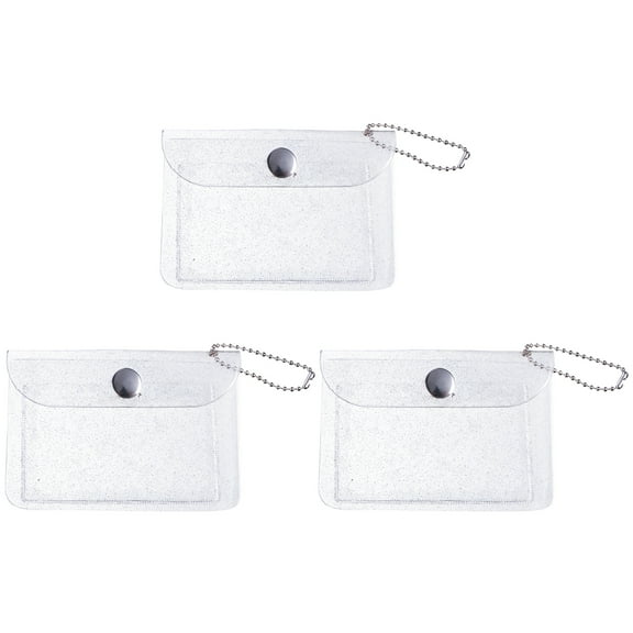 TUIBELYN 3Pcs Mini Wallet Coin Purse Clear Card Bag Small Simple Bag for Women Girls