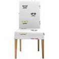 thumbnail image 2 of RYLABLUE Colorful Glasses Mustache Raster Version Stretch Chair Cover Protector Seat Slipcover for Dining Room Hotel Wedding Party Set of 6, 2 of 5